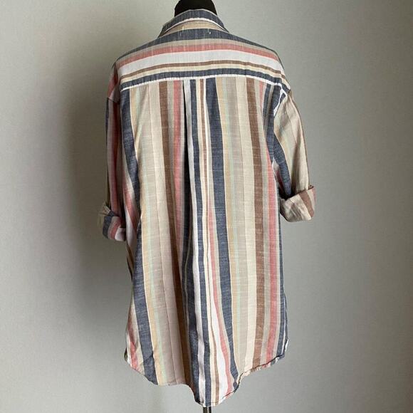 Urban Outfitter sz‎ M pink beige 100% cotton boho cottage blouse - Picture 5 of 8